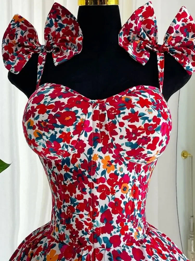 Dresses For Women 2025 New African Clothes Dashiki Flower Print Ankara Dresses Bazin