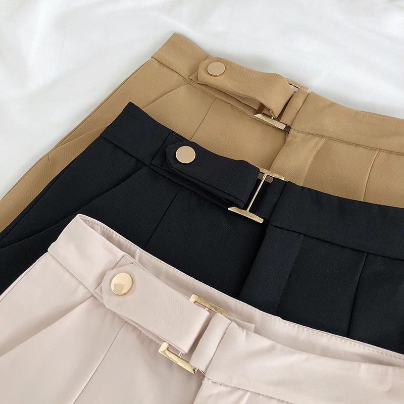 Women's high waist A-line shorts