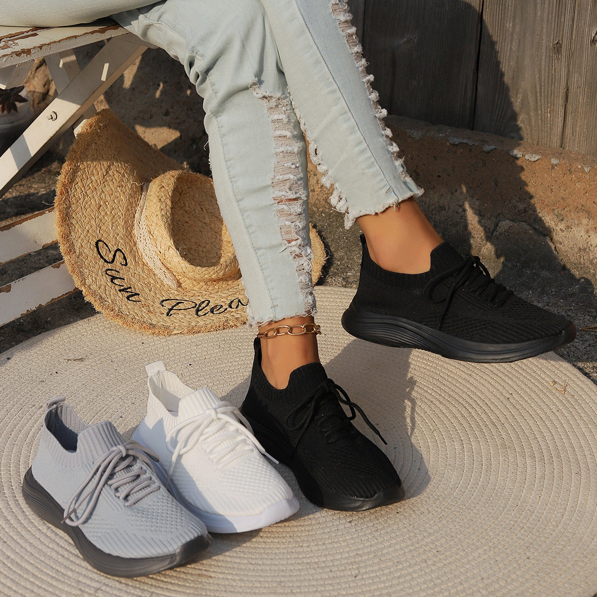 Mesh Surface Running Sneaker Casual Breathable