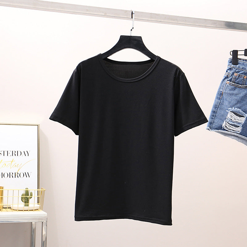 Pure White T Loose Casual Short Sleeve