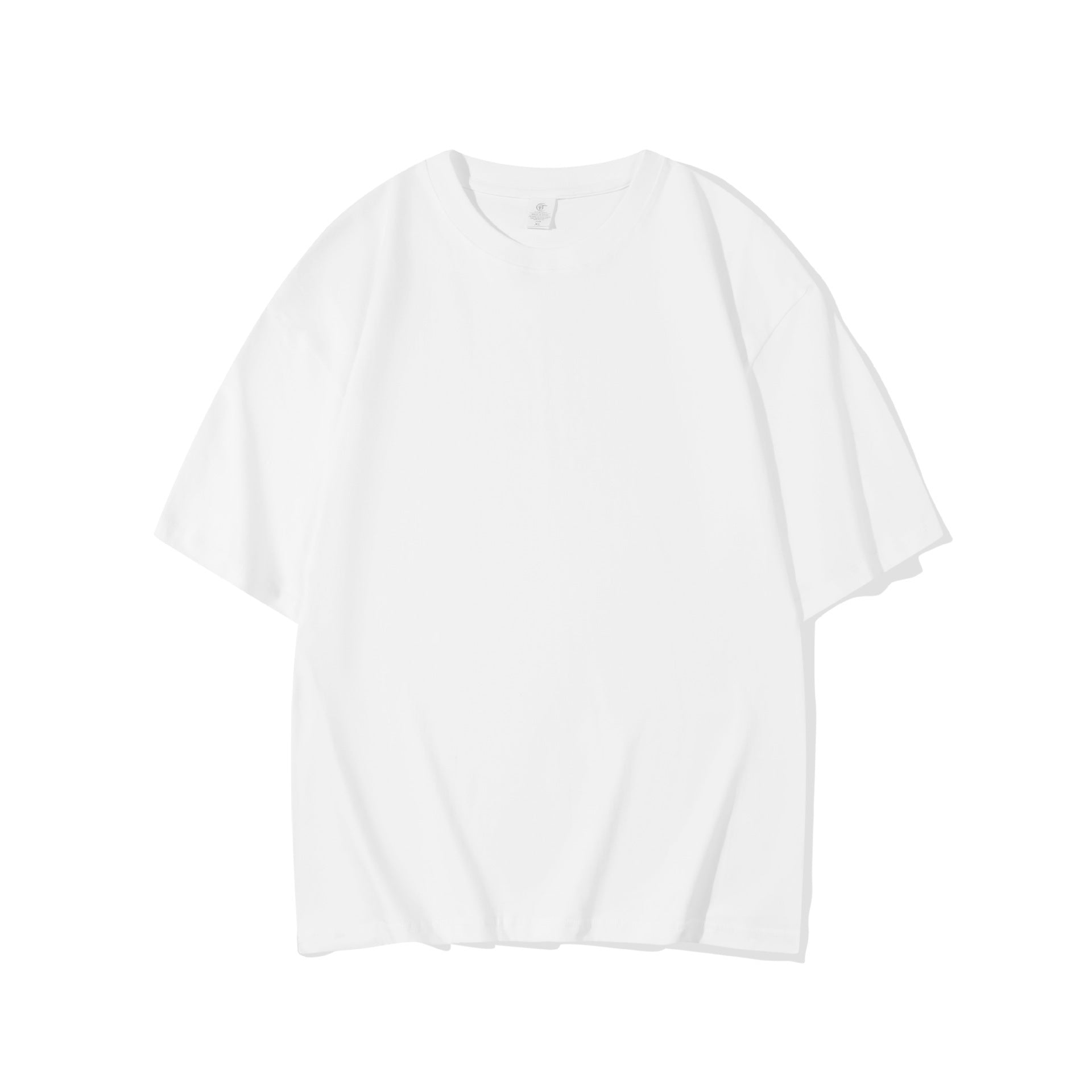 Cotton T-shirt Men's 220g Heavy Solid Color Round Neck Short Sleeves