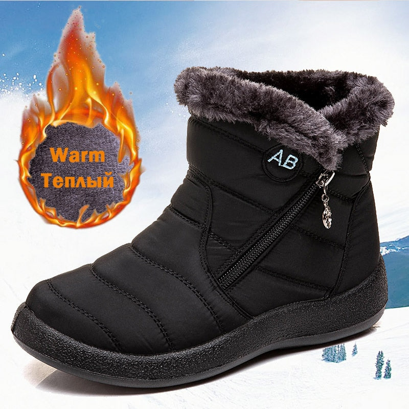 Women Boots Fashion Waterproof Snow Boots For Winter Shoes Women Casual Lightweight Ankle Botas Mujer Warm Winter Boots
