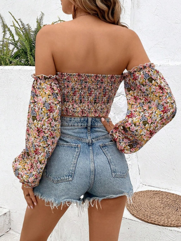 Women's Printed Casual Off-the-shoulder Dress