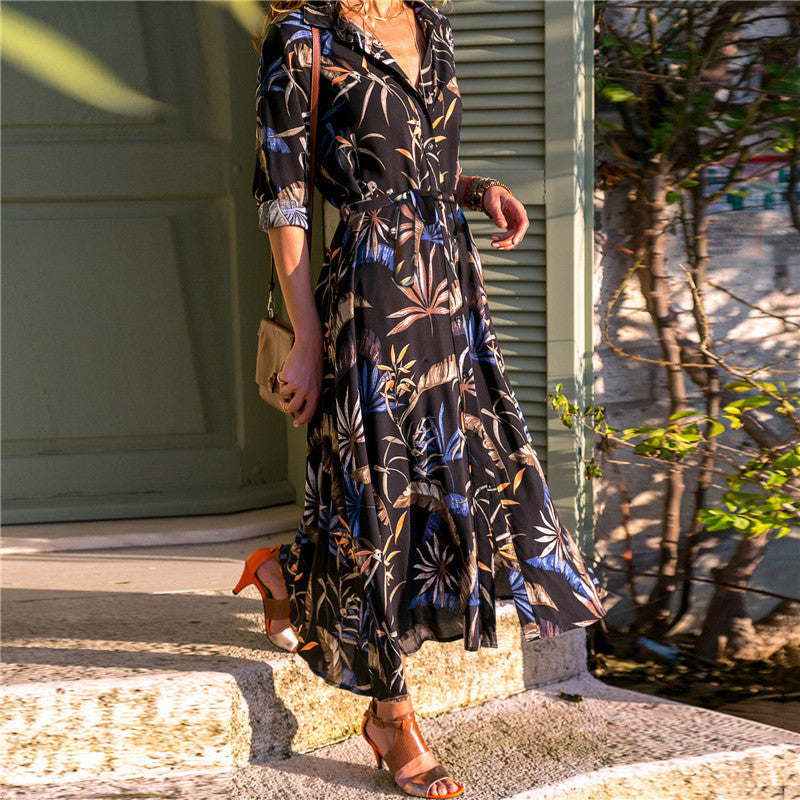 Women's Dresses Length 2025 fashionable  floral luxuries