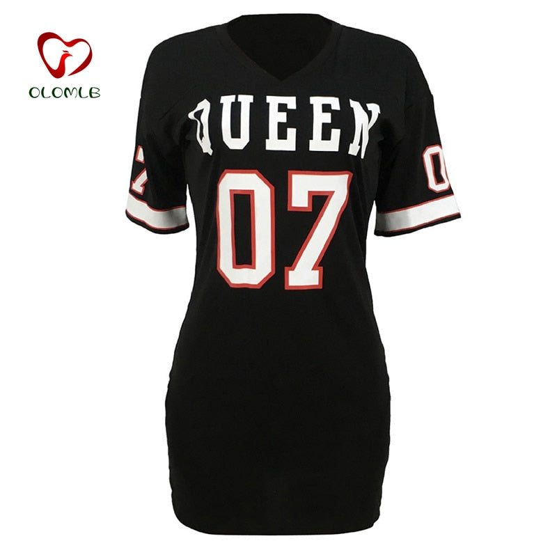 Neck Sexy Mini Dress Robe Camiseta Vestidos