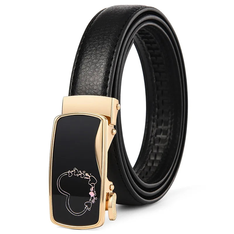 2.3CM Women Genuine Leather Belt For Female Strap Casual All-match Ladies Adjustable Belts Designer Automatic belt buckle sentiwon