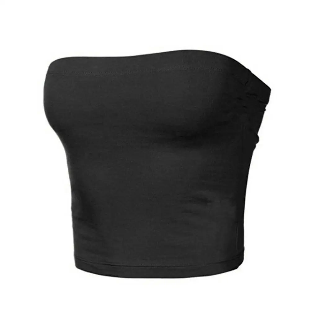 1Pc Soft Women Bustier Strapless Cropped Women Tube Tops Slim Elastic Tube Top Breathable Lingerie Bra Top Women Underwear