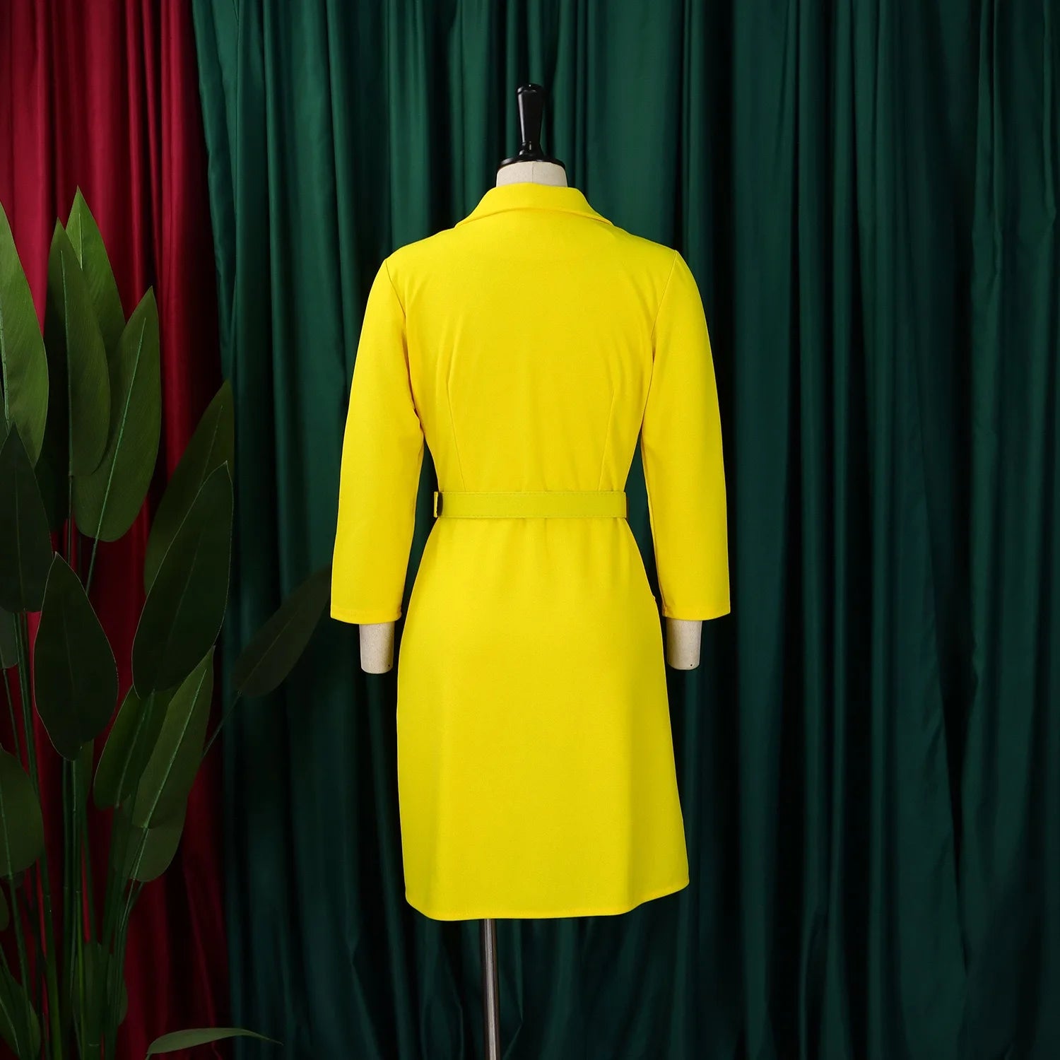 Elegant Blazer Dresses for Woman Notched Collar Full Sleeve Double Breasted Fashion Ladies Autumn Fall Daily Wear Pleated Dress klt