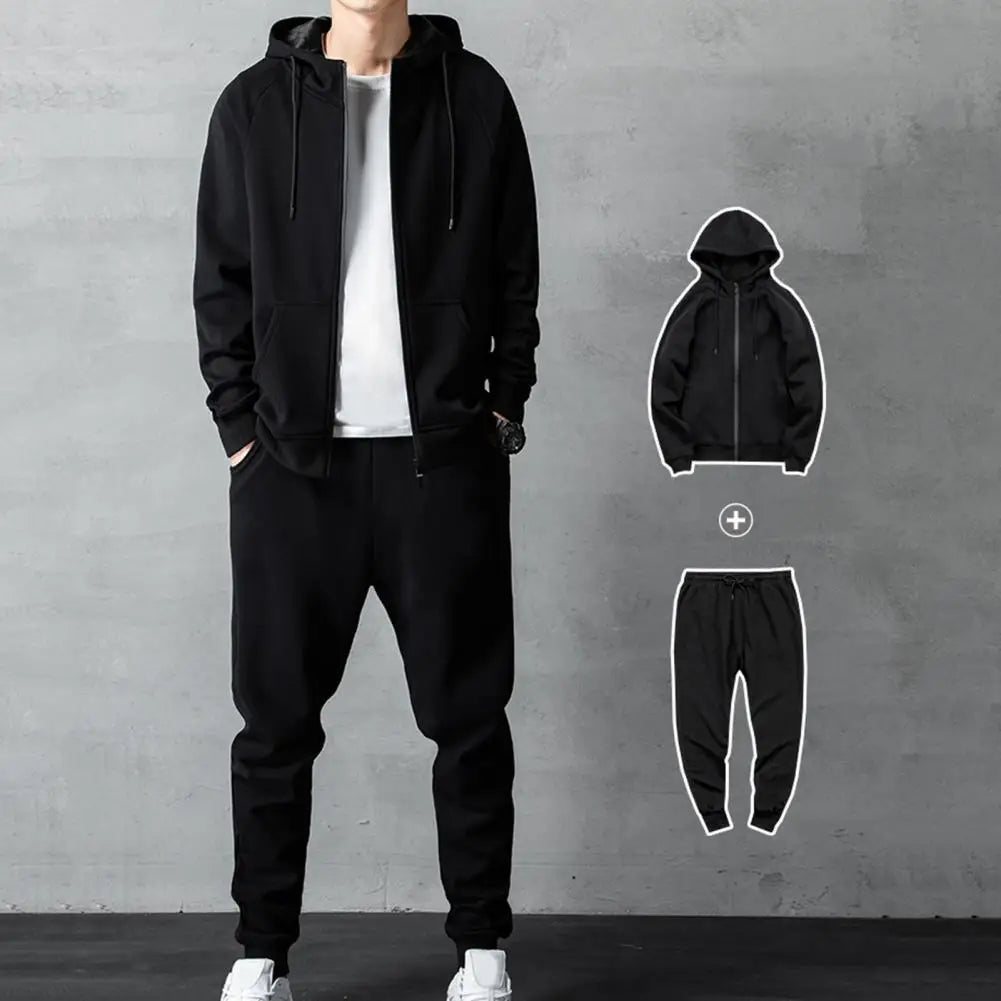 1 Set Men Hoodie Pants  Popular Loose Fit Hood Sweatshirt Sweatpants  Sporty Men Sweatshirt Sweatpants