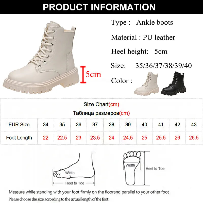 Winter Thicken Plush Ankle Boots Women New Warm Pu Leather Snow Boots Woman Black Winter Lace-Up Flat Heels Cotton Shoes kodez