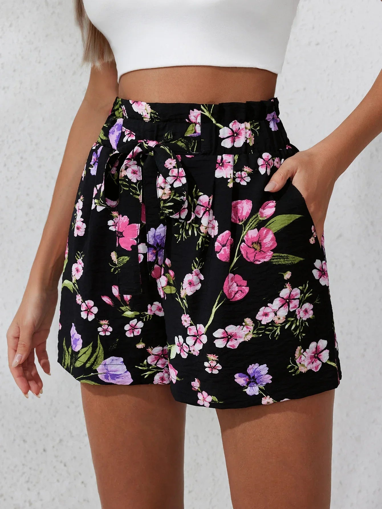 2025 Summer New Women's Fashion Casual Print Beach Pants Minimalist Style Comfortable Home Loose Outdoor Sports Jogging Shorts