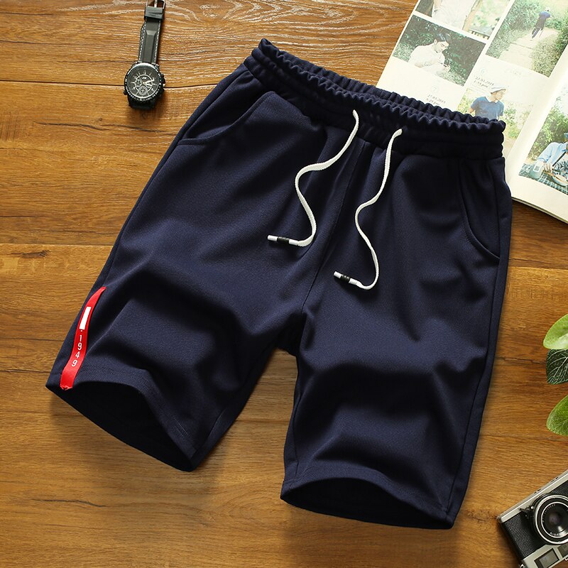Casual Men's Shorts Outdoor Polyester Running Sports Elastic Waist Five Pants Summer Men's Loose Solid Color Baseball Shorts