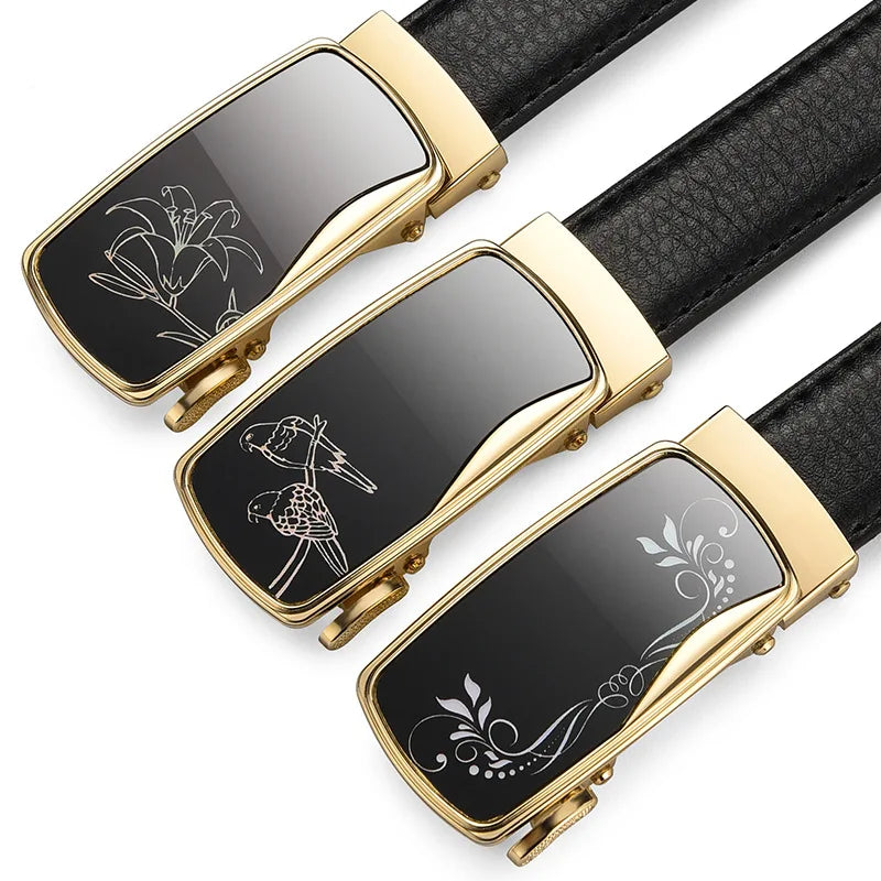 2.3CM Women Genuine Leather Belt For Female Strap Casual All-match Ladies Adjustable Belts Designer Automatic belt buckle sentiwon