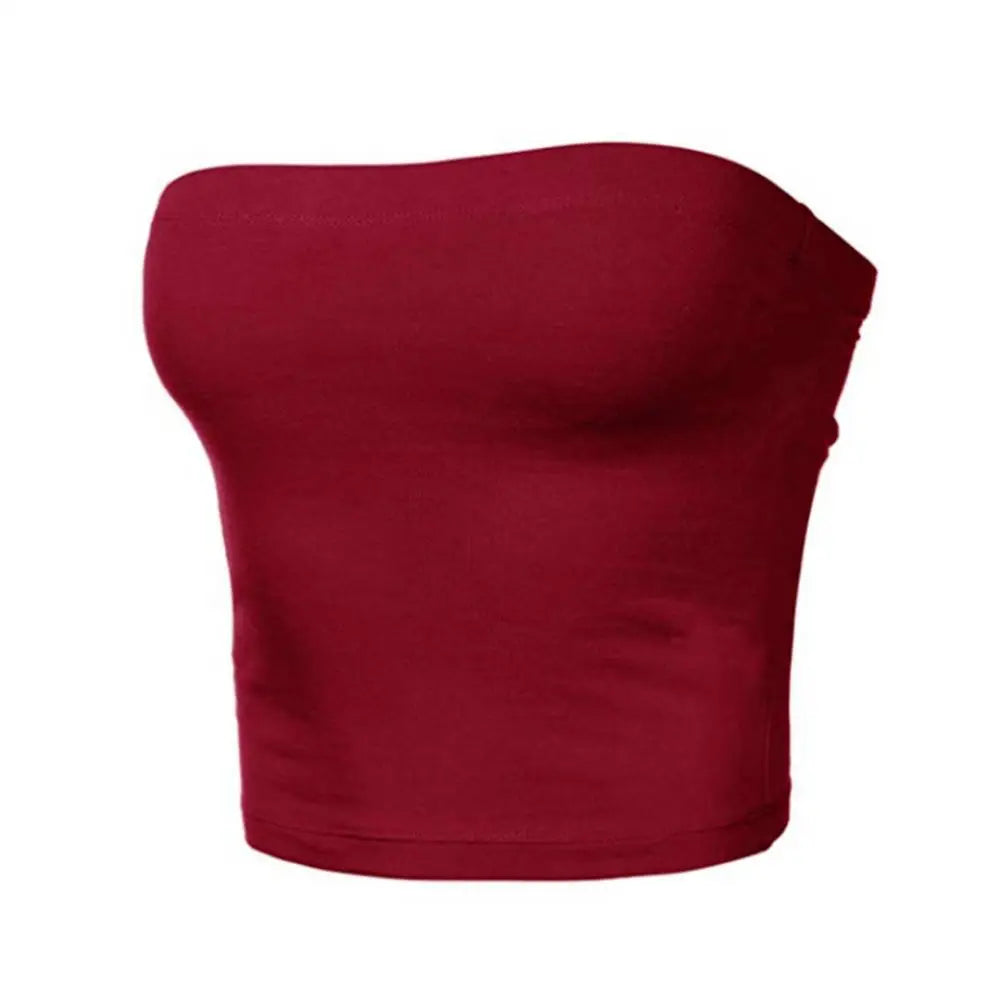 1Pc Soft Women Bustier Strapless Cropped Women Tube Tops Slim Elastic Tube Top Breathable Lingerie Bra Top Women Underwear