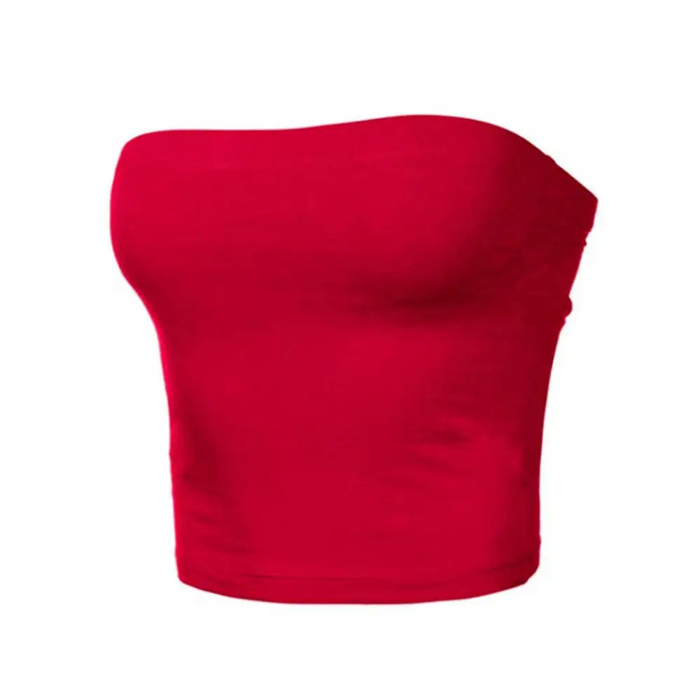 1Pc Soft Women Bustier Strapless Cropped Women Tube Tops Slim Elastic Tube Top Breathable Lingerie Bra Top Women Underwear