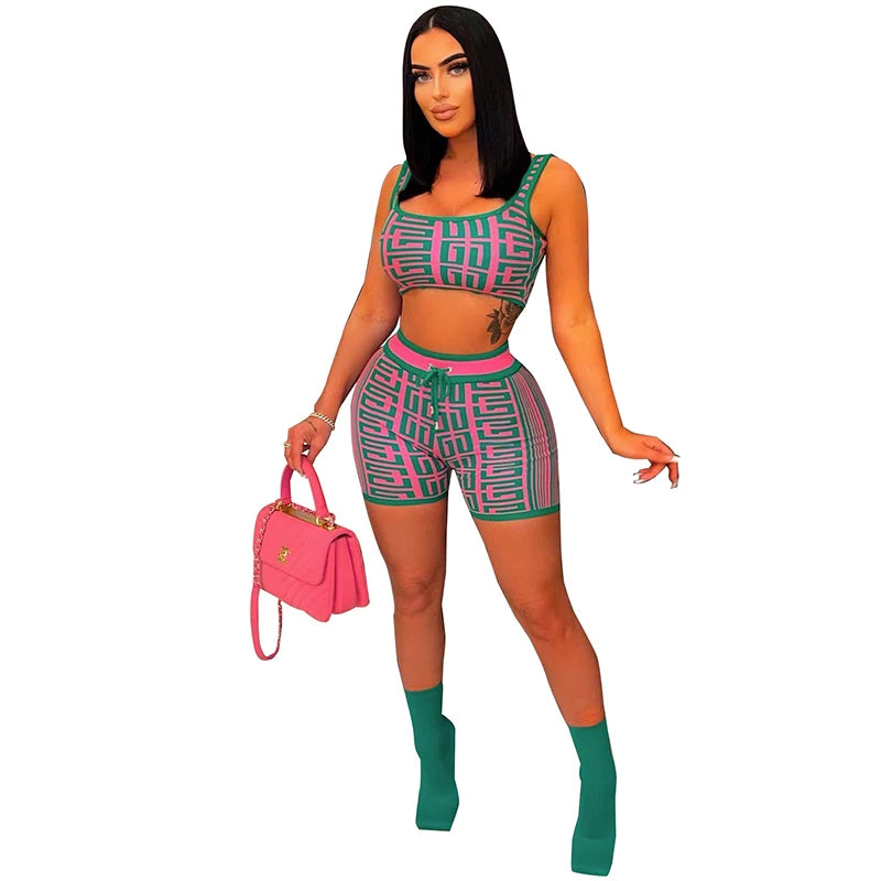 Two Piece Set Elegant Fashion Sport matching Outfits somè