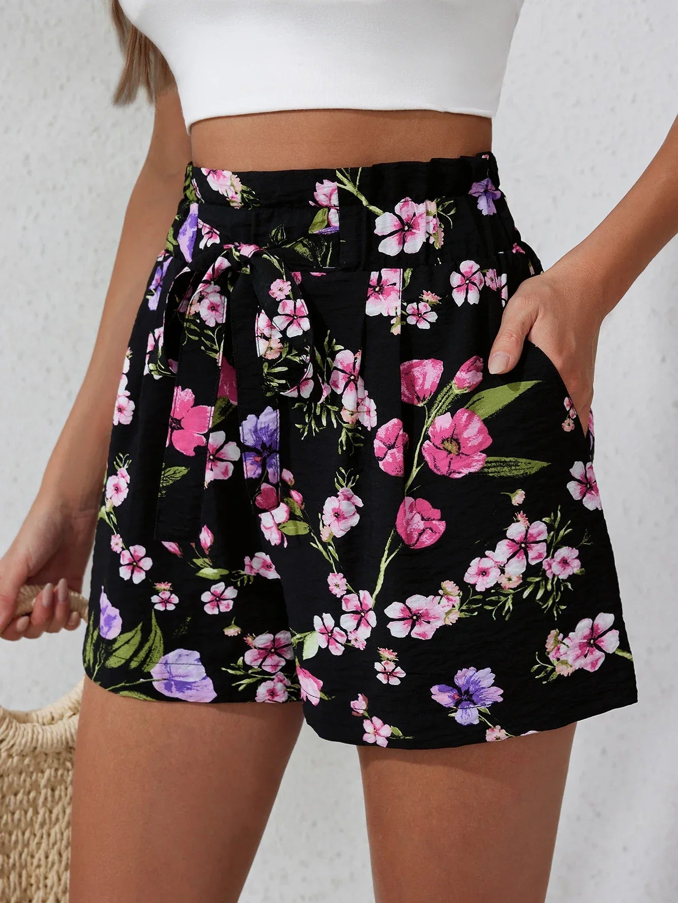 2025 Summer New Women's Fashion Casual Print Beach Pants Minimalist Style Comfortable Home Loose Outdoor Sports Jogging Shorts