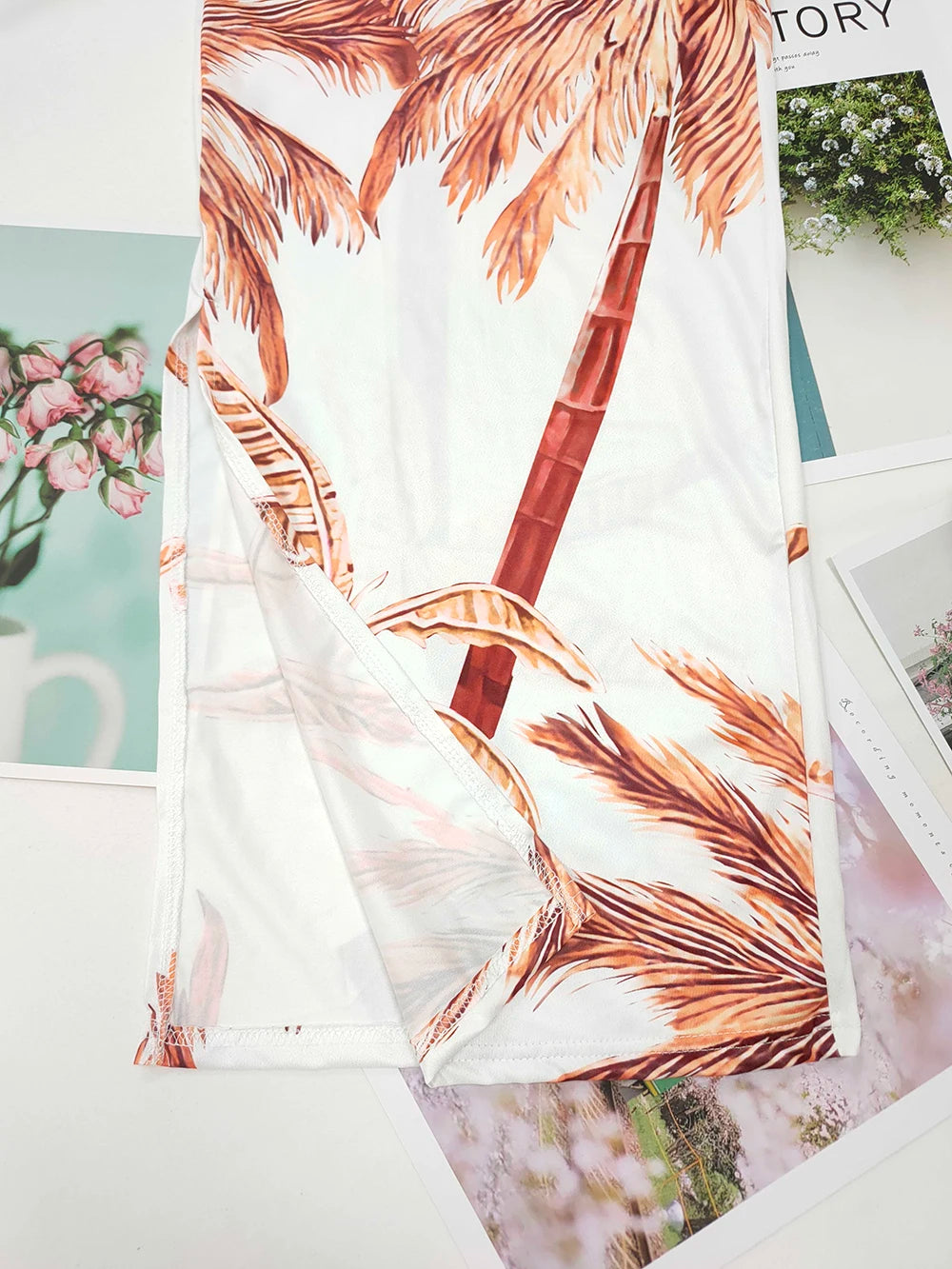 2024 new women's dress wish suspender digital print sleeveless V-neck colorful jumpsuit for women vestal