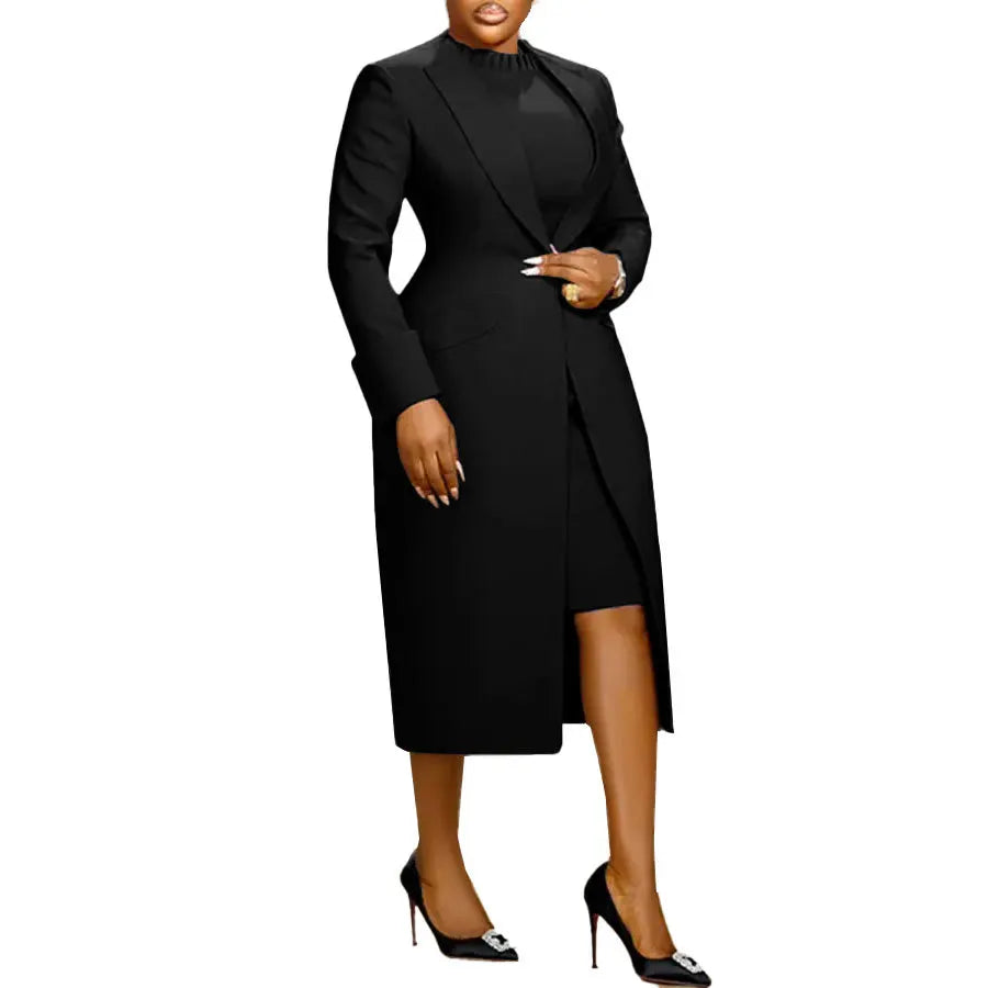 2 Piece Blazer And Sleeveless Dress Sets Plus Size Clothes Dresses For Women's Clothing 2025  kps