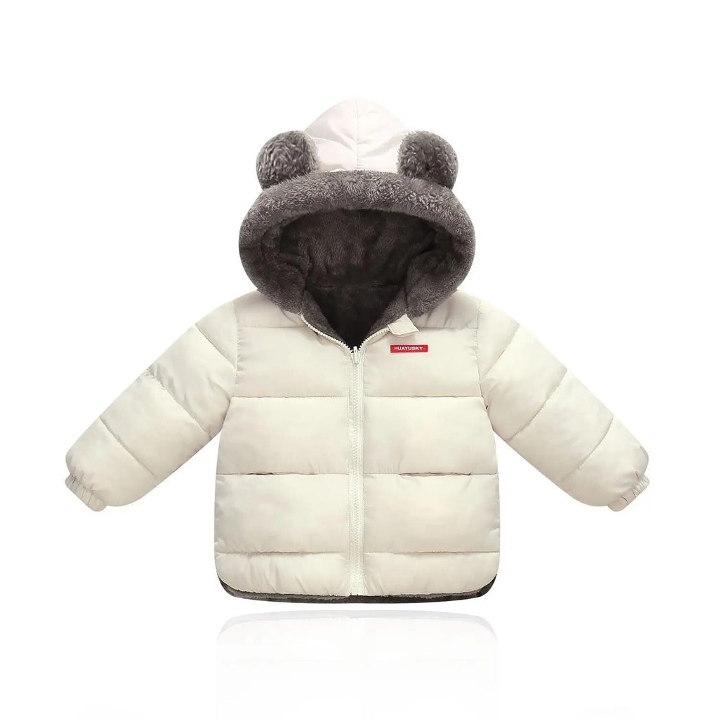 Baby Boys Girls Cotton Clothing Down Jackets Toddler Winter Thicken Velvet Warm Coat Hooded Kids Children Clothes Outwear 1-6yrs
