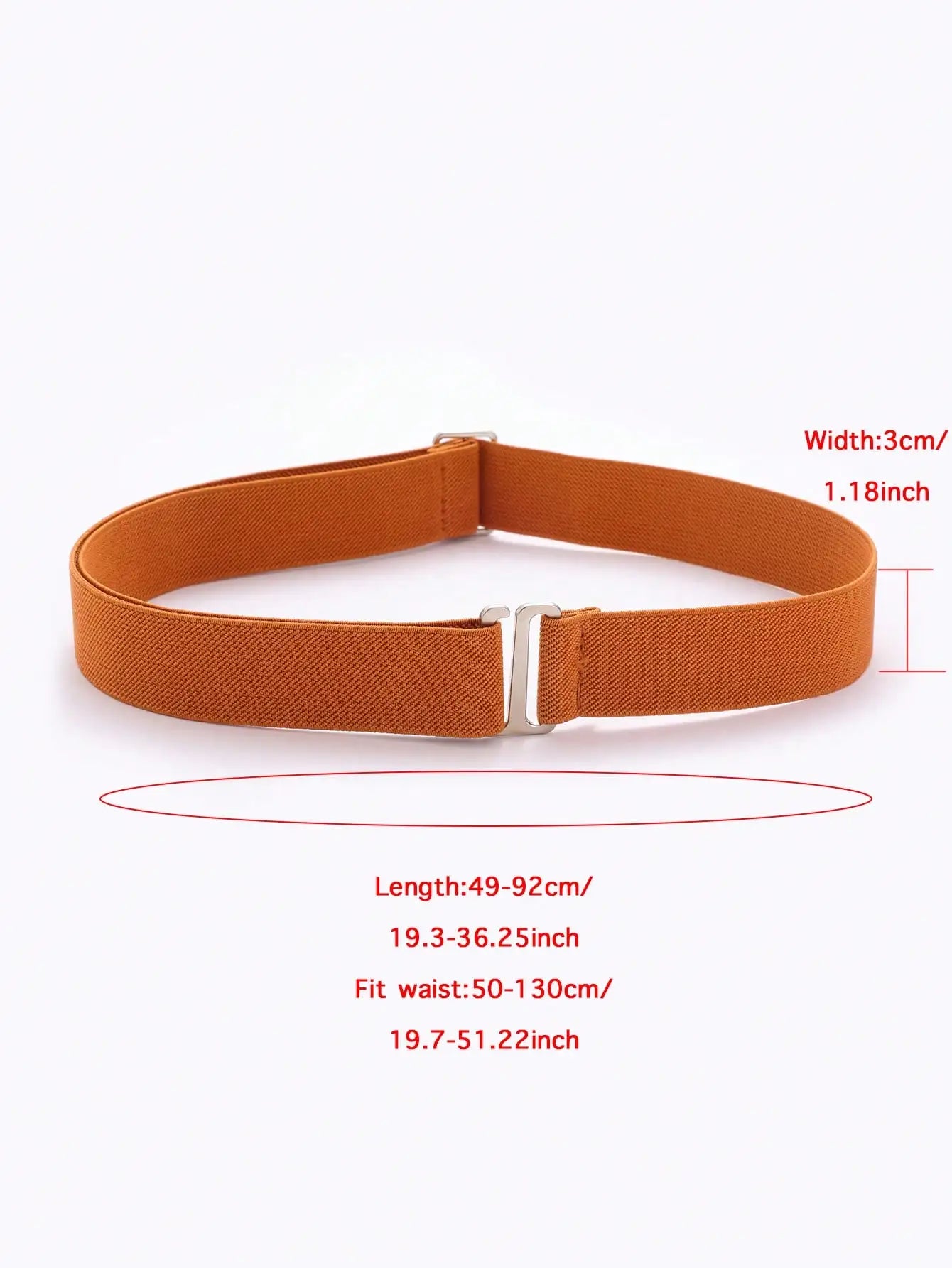 1pc Women's Elastic Comfortable & Adjustable One-Size Anti-Slip Pants Belt, Fits Most sentiwon