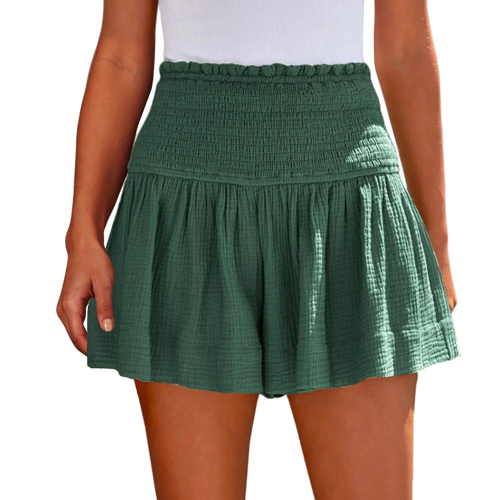 Ladies Casual Large Solid Color Breathable Fashion Wide Leg Shorts Shorts for Women Women's Shorts Summer Womens Shorts Elegant
