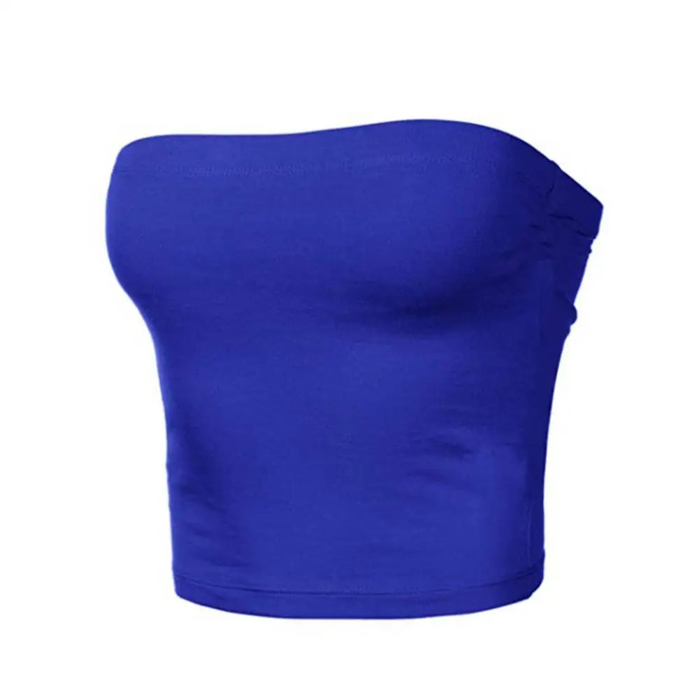 1Pc Soft Women Bustier Strapless Cropped Women Tube Tops Slim Elastic Tube Top Breathable Lingerie Bra Top Women Underwear
