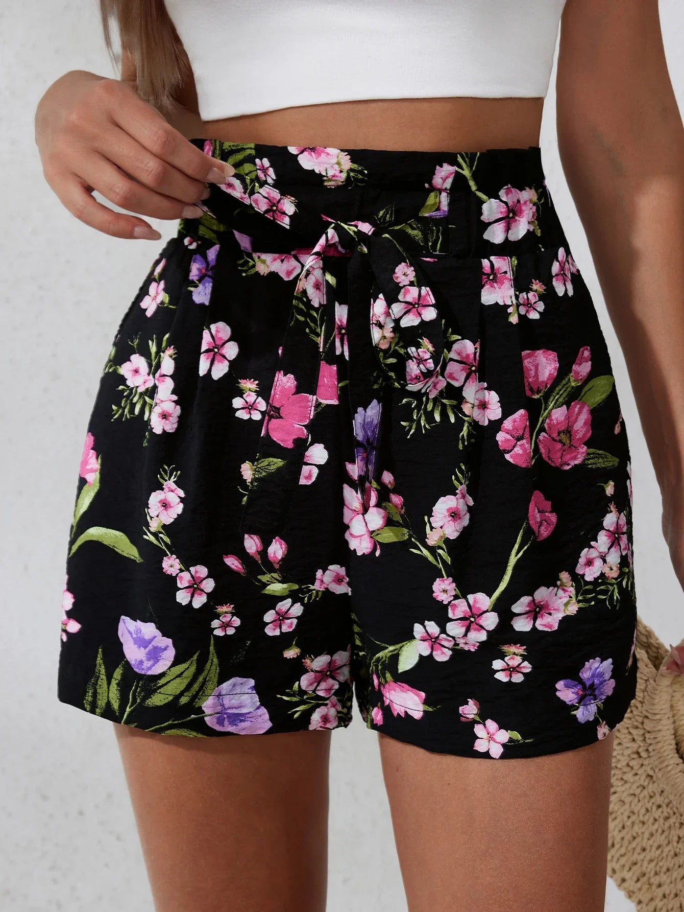2025 Summer New Women's Fashion Casual Print Beach Pants Minimalist Style Comfortable Home Loose Outdoor Sports Jogging Shorts