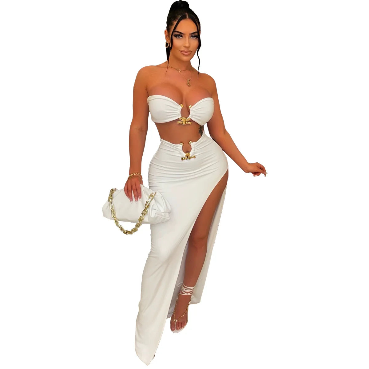 European and American women's casual fashion  irregular skirt suits beach dress