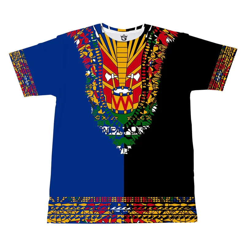 Haiti Flag Day Two-color T-shirt Men Festival Fashion Street