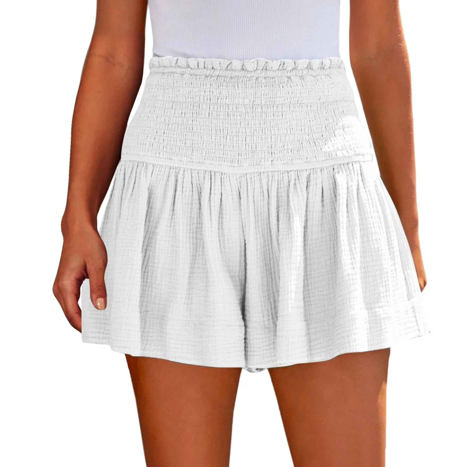 Ladies Casual Large Solid Color Breathable Fashion Wide Leg Shorts Shorts for Women Women's Shorts Summer Womens Shorts Elegant