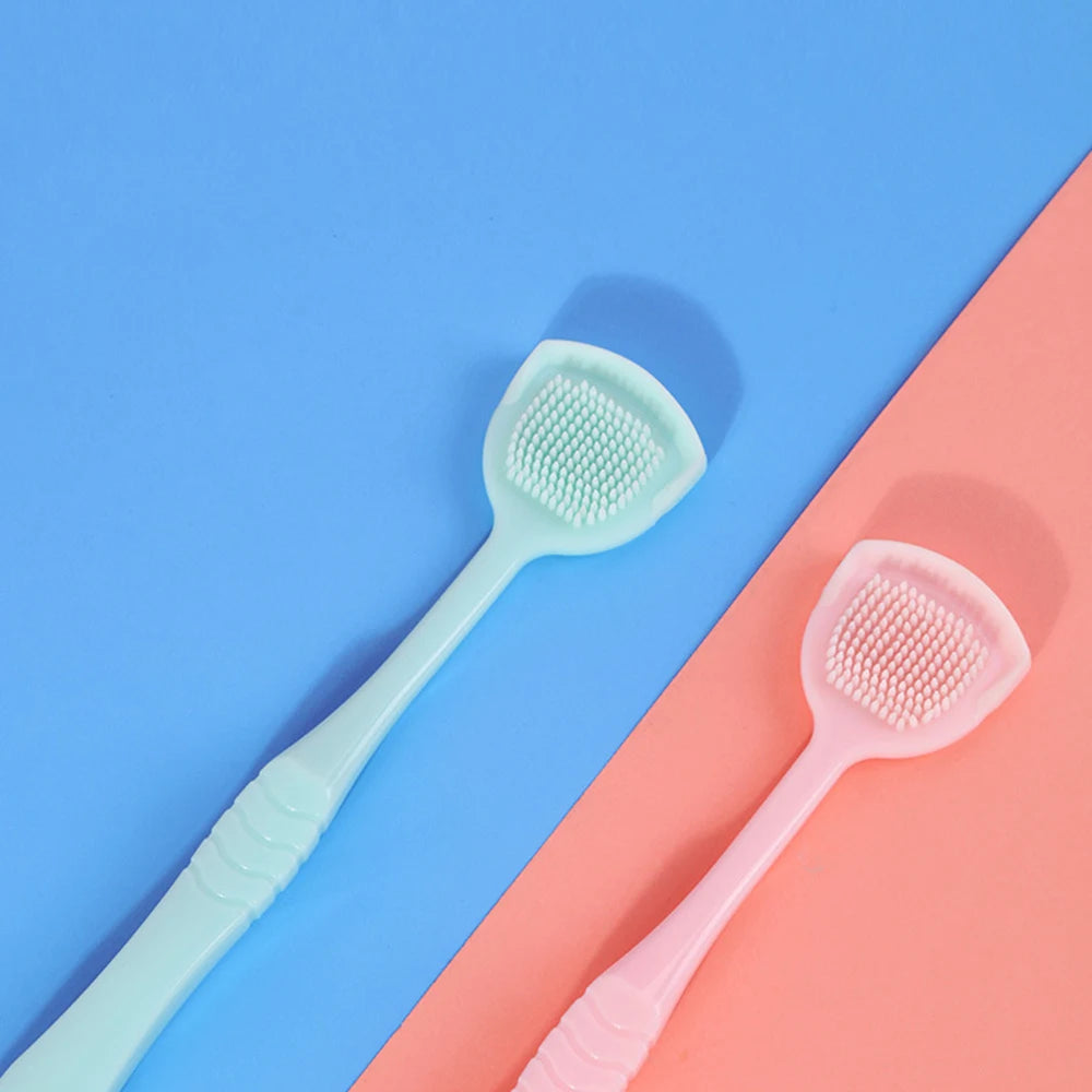 1pcs Scraper For Tongue Cleaning Silicone Dental Tongue Scraper Double-sided Tongue Scraping Tools Oral Hygiene Supplies