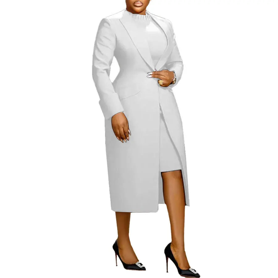 2 Piece Blazer And Sleeveless Dress Sets Plus Size Clothes Dresses For Women's Clothing 2025  kps