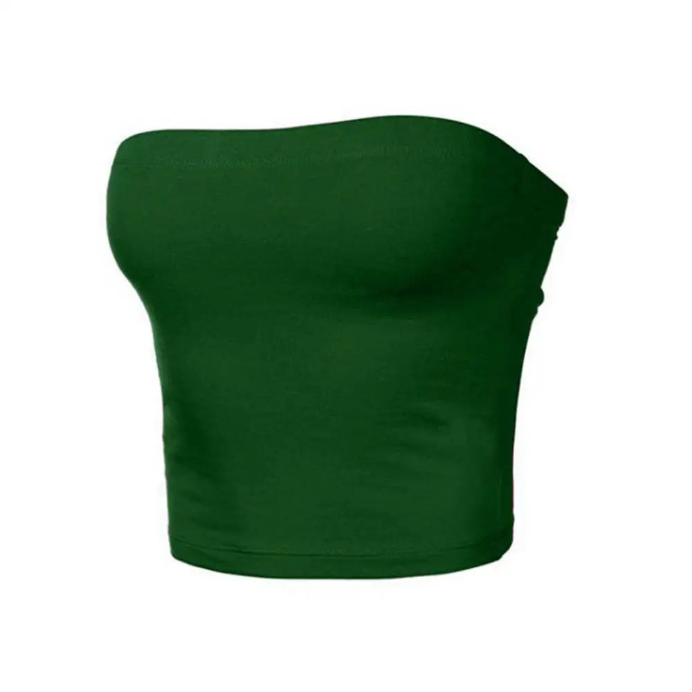 1Pc Soft Women Bustier Strapless Cropped Women Tube Tops Slim Elastic Tube Top Breathable Lingerie Bra Top Women Underwear