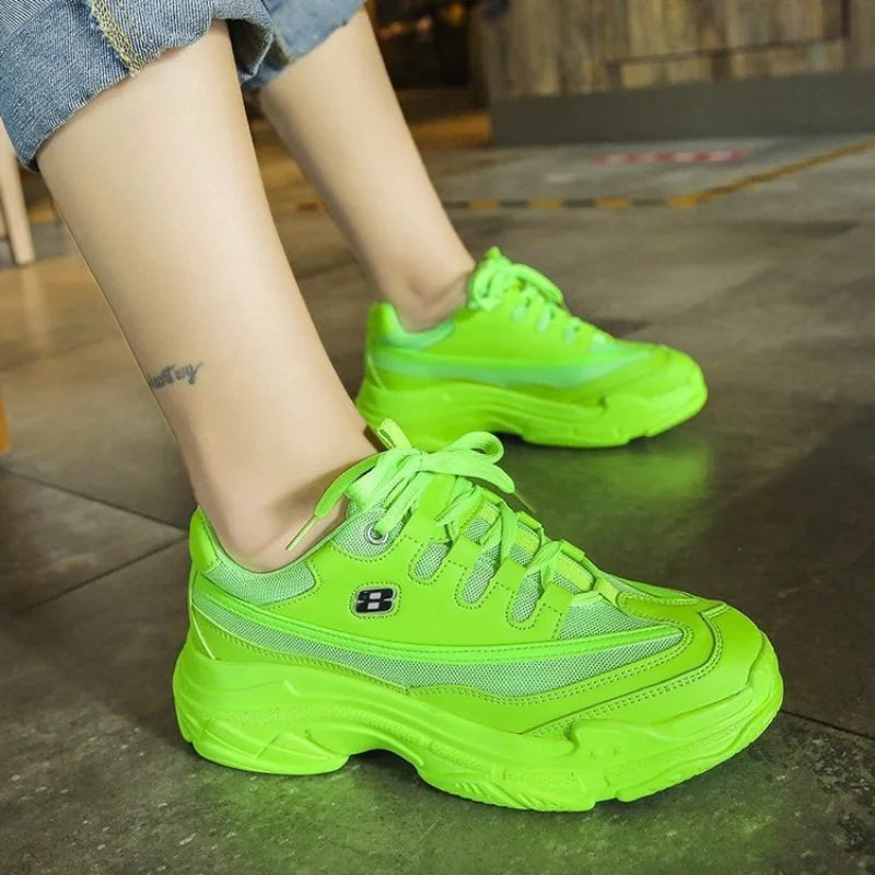 New Trend Chunky Sneakers Women Casual Sport Shoes Thick Sole Tennis basket femme Sneakers