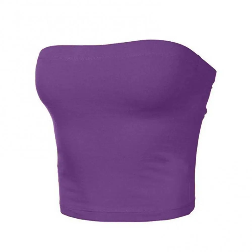 1Pc Soft Women Bustier Strapless Cropped Women Tube Tops Slim Elastic Tube Top Breathable Lingerie Bra Top Women Underwear
