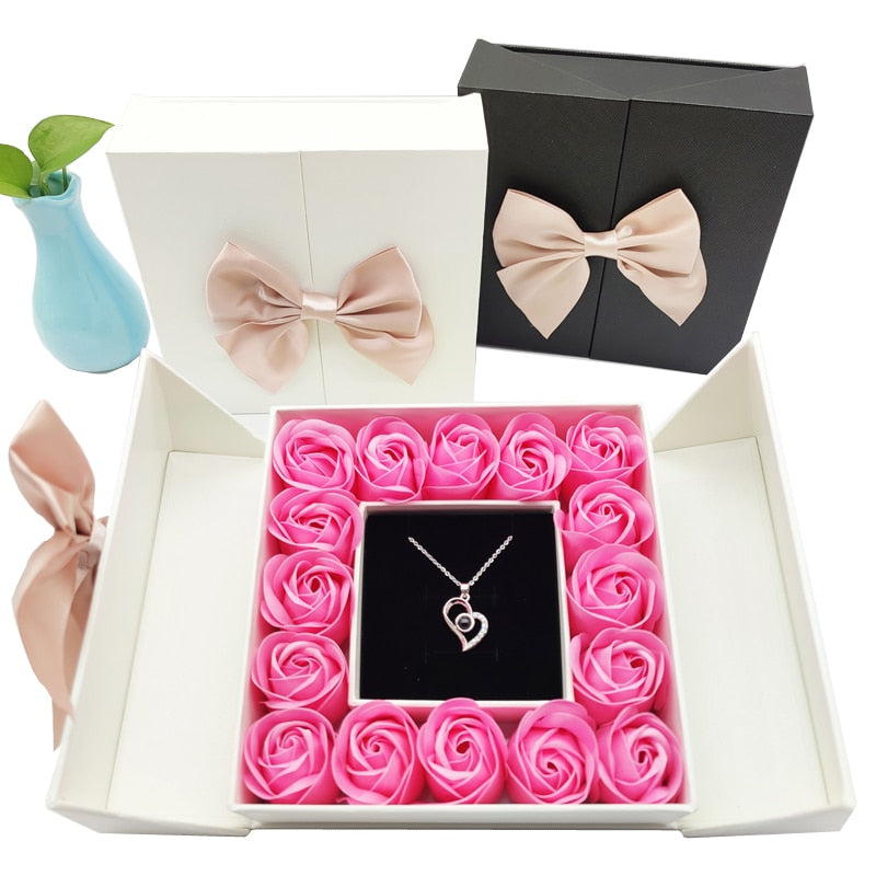 Artificial Rose Flower Gift Box kado